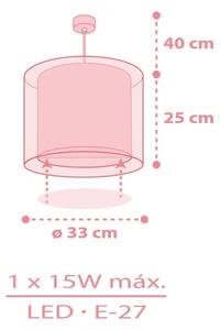 Dalber 41762S - Lampadario per cameretta KAWAII FRIENDS 1xE27/15W/230V rosa