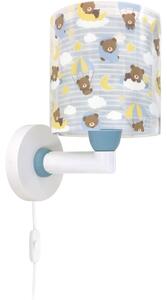 Dalber 41579T - Lampada da parete per bambini BABY TEDDY 1xE27/15W/230V blu