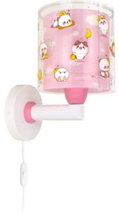 Dalber 41769S - Lampada da parete per bambini KAWAII FRIENDS 1xE27/15W/230V rosa