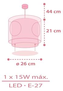 Dalber 60912 - Lampadario per cameretta PRINCESS DANCE 1xE27/15W/230V rosa