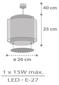 Dalber 76302 - Lampadario per cameretta SNOOPY 1xE27/15W/230V bianco/rosso