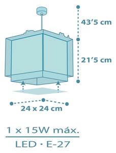 Dalber 63452 - Lampadario per bambini BABY DINOS 1xE27/15W/230V multicolore