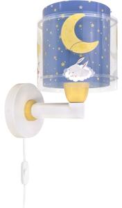 Dalber 76639 - Lampada da parete per bambini MOON DREAMS 1xE27/15W/230V blu