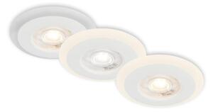 Briloner 7039036 - Set da 3 faretti da incasso per bagno, 3xLED/5W/230V, IP44, bianco