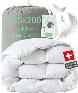 Piumino Welldora Comfort 135x200 - 100% piume e piumino extra morbidi - Piumino per tutte le stagioni, consigliato da medici specialisti e adatto a chi soffre di allergie