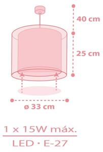 Dalber 41572S - Lampadario per cameretta BABY TEDDY 1xE27/15W/230V rosa