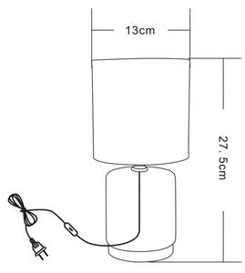 Zuma Line HS8720-WH - Lampada da tavolo 1xE14/40W/230V bianco/oro