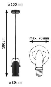 Paulmann 79766 - LED RGBW 1xE27/9W Lampada a sospensione con cavo LAVEA 230V nero