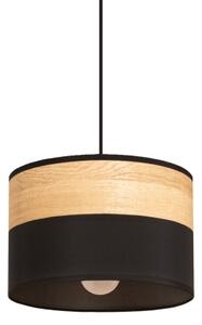 Lampadario a sospensione con cavo ALBA 1xE27/15W/230V diam. 20 cm nero/marrone
