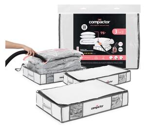 Set di organizer per vestiti sottovuoto/rinforzati in tessuto 3 pz 45x65x15,5 cm Life – Compactor