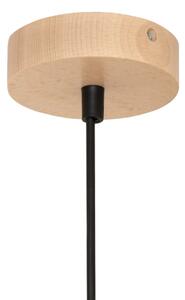 Lampadario a sospensione con cavo ALBA 1xE27/15W/230V diam. 20 cm nero/marrone