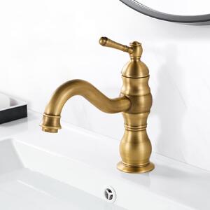 Rubinetto monocomando per lavabo - Ottone - Bronzo anticato - Girevole 360 gradi - Attacco G3/8