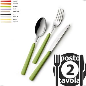 Confezione 2 posti tavola fast, acciaio 18.c- posate