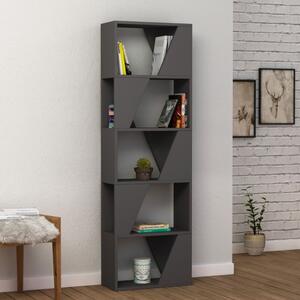 Libreria Frame antracite 5 ripiani 54x168