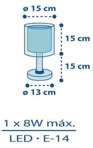 Dalber 60611N - Lampada da comodino LED per bambini POLICE 1xG4/4W/230V multicolore