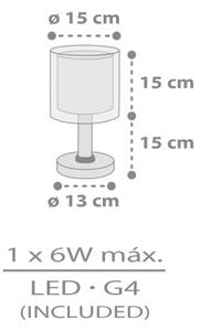 Dalber 41761E - Lampada da tavolo LED per bambini KAWAII FRIENDS 1xG4/4W/230V grigia