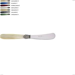 Spalmaburro georgian, Acciaio 18/10 AISI 304 Lucido manicatura acrilico perlato, lunghezza 181 mm