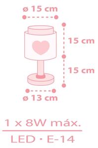 Dalber 76011NS - Lampada da comodino LED per bambini BABY DREAMS 1xG4/4W/230V rosa