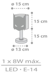 Dalber 61801N - Lampada LED per bambini DARK HERO 1xG4/4W/230V bianco/nero