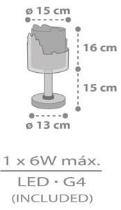Dalber 76301 - Lampada LED per bambini SNOOPY 1xG4/4W/230V bianco/rosso