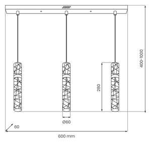 Lampadario LED su cavo LAGOS LED/24W/230V dorato