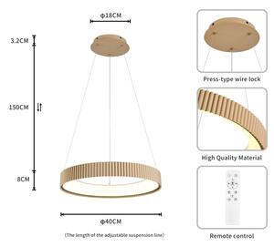 Brilagi - Lampada a sospensione dimmerabile con cavo FALCON MODERN LED/30W/230V 40 cm beige + telecomando