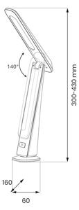Lampada da tavolo LED dimmerabile ricaricabile TOP LED/4W/5V 1800 mAh 3000/4000/5000K marrone/nero