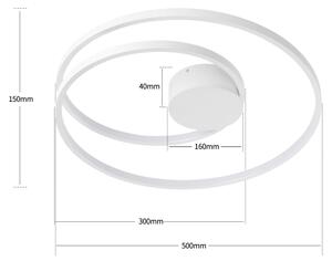 Brilagi- Plafoniera LED dimmerabile TWISTER LED/48W/230V diam. 50 cm bianco + telecomando