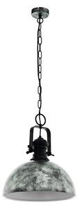 Eglo 79415 - Lampadario a catena SADDINGTON 1xE27/60W/230V grigio