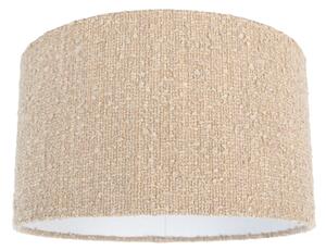 Paralume in tessuto beige con tessuto bouclé 35/35/20