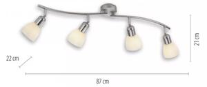 JUST LIGHT. 11954-55 - Faretto KARO 4xE14/40W/230V cromo opaco