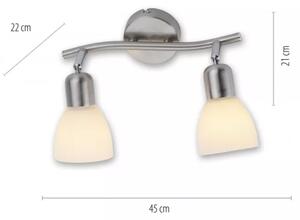 JUST LIGHT. 11952-55 - Faretto KARO 2xE14/40W/230V cromo opaco