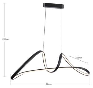 Brilagi-LED Lampada a sospensione dimmerabile su cavo TWISTER LED/60W/230V 3000-6000K nera + telecomando