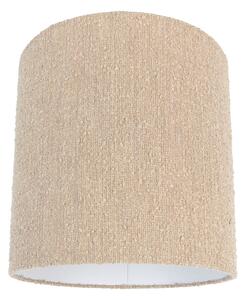 Paralume in tessuto beige con tessuto bouclé 40/40 cm