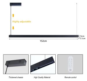 Immax NEO 07307L-LED Lampadario dimmerabile a sospensione su cavo MADEIRA 33W/230V Wi-Fi Tuya 152 cm nero