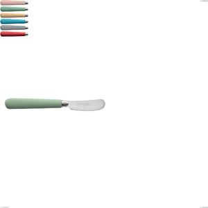 Spalmaburro piccolo macarons, Acciaio inox 18.10 lunghezza 138 mm manici in acrilico inox lucido