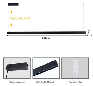 Immax NEO 07308L-LED Lampada a sospensione dimmerabile con cavo MADEIRA 44W/230V Wi-Fi Tuya 202 cm nero