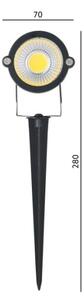 Lampada LED da esterno BLAKE LED/5W/230V 3000K IP65 nera