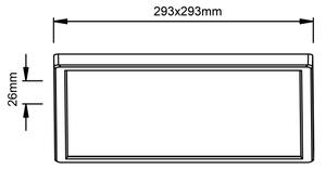 Brilliant - Plafoniera LED MILTON LED/18W/230V 29,3x29,3 cm bianca