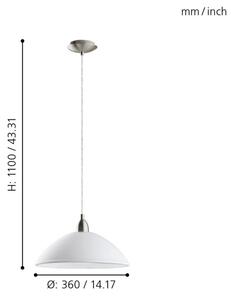 EGLO 88491 - Lampadario LORD 3 1xE27/60W/230V