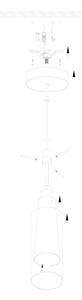 EGLO 90304 - Lampadario a sospensione PINTO NERO 1 x E27/60W fumé