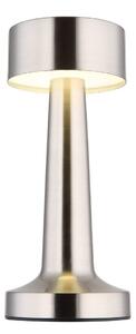 Lampada da tavolo senza fili con batteria ricaricabile Touch Dimmer Lampada da tavolo dimmerabile Argento 58463N