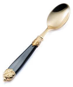 Cucchiaino da caff� Mirage in Ghiere oro Tin Gold 18.10 (AISI 304) manico perlato doppia ghiera lavabili in lavastoviglie Nero Perlato