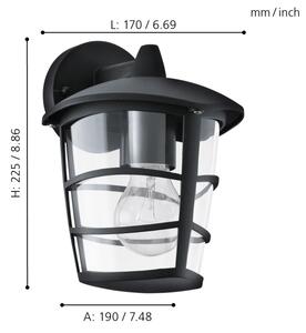 Eglo 93098 - Applique a LED da esterno ALORIA 1xE27/8,5W/230V