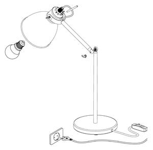 Eglo 49469 - Lampada da tavolo PRIDDY 1xE27/40W/230V