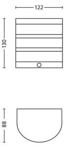 Philips 17315/47/16- Lampada da parete esterna con sensore LED/3W IP44