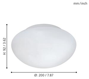 Eglo 81635 - Plafoniera ELLA 1xE27/60W/230V
