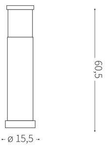 Ideal Lux - Lampada da esterno TRONCO 1xE27/42W/230V 60 cm IP65 antracite