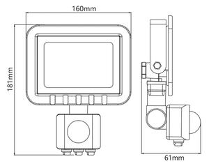 Riflettore LED con sensore LED/30W/230V IP65