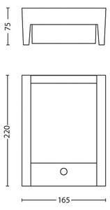 Philips 16461/93/P3 - Lampada LED da esterno con sensore ARBOUR LED/6W IP44